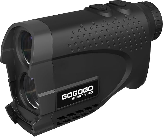 Gogogo Sport Vpro GS24 Golf & Hunting Laser Rangefinder, 7X Magnification, 1200 Yard Distance Measuring Range Finder with High-Precision Flag Pole Locking Vibration Function Slope Mode Continuous Scan