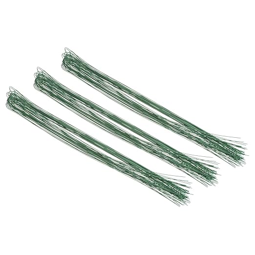 PATIKIL 32 Inch 24 Gauge Floral Stem Wire, 3 Pack/120 Pieces Bouquet Stem Paper by PATIKIL