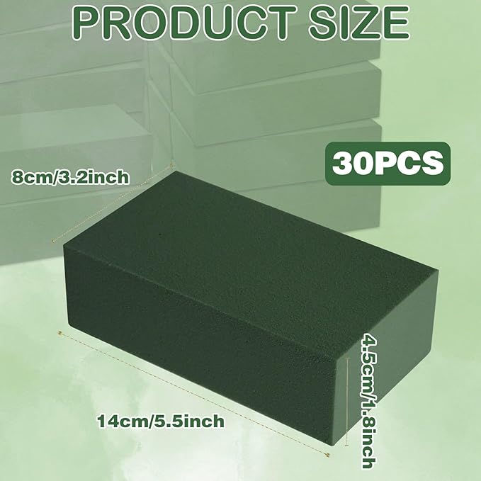 CANIPHA 30Pieces Floral Foam Blocks, Flower Foam Blocks Florist Foam Dry Foam - Image 2