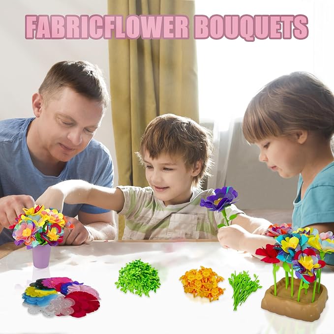 DIY Fabric Flower Bouquet Toy Accessories | Floral Art Craft Materials - Image 4