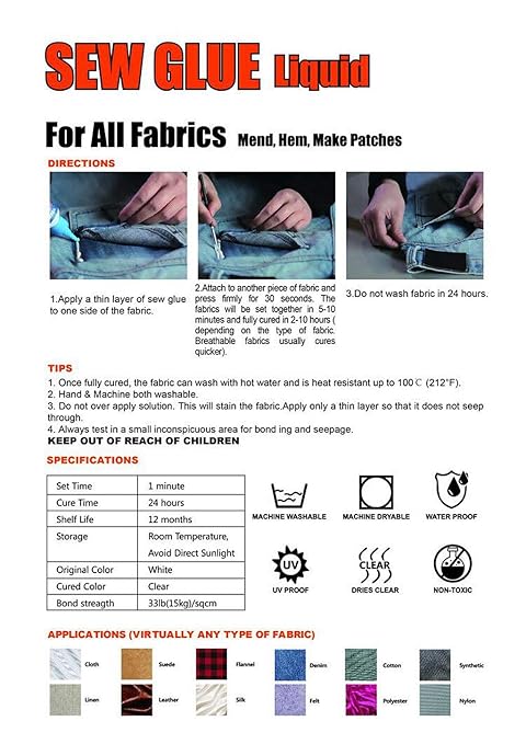 1 Min Quick Bonding Fast Dry Sew Glue Liquid Natural Latex Art Glue Reinforcing - Image 5