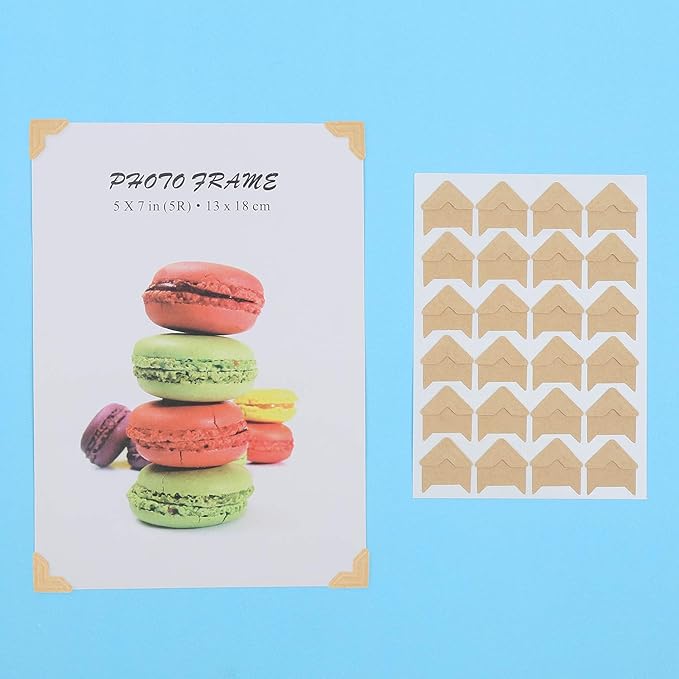 DERAYEE 12 Sheets/288 PCS Photo Corner Stickers, Self-Adhesive Photo Mounting - Image 7
