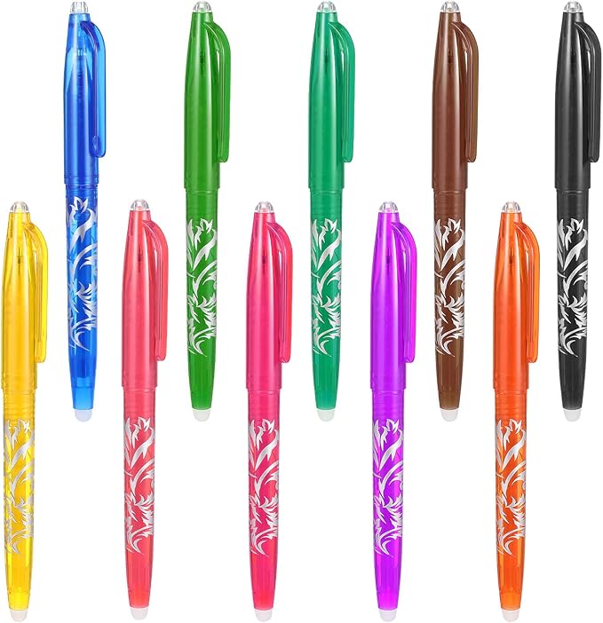 12pcs Heat Erasable Pens for Fabric, Fabric Marking Pens Fabrics Markers No by Unknown