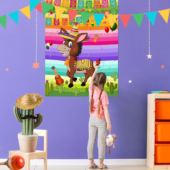 ASTARON Pin The Tail on The Donkey Mexican Donkey Game - Image 6