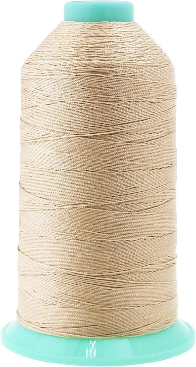 Mandala Crafts Bonded Nylon Thread Cream Heavy Duty Sewing Threads by MandalaCrafts