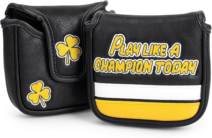 Golf Headcovers Play Like A Champion Today Golf Club Head Covers Advanced Embroidery Premium Leather Driver Headcovers Fairway Wood Covers Hybrid Cover Golf Mallet Putter Cover for DF3 OZ1
