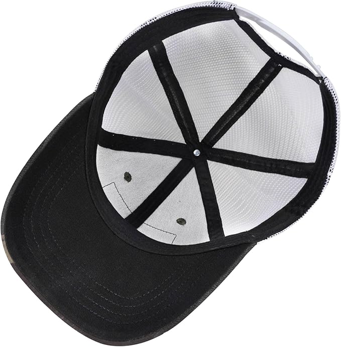 American Flag Trucker Hat - Snapback Hats for Men Women Baseball Cap - Breathable Mesh & Adjustable Fit for Casual Wear