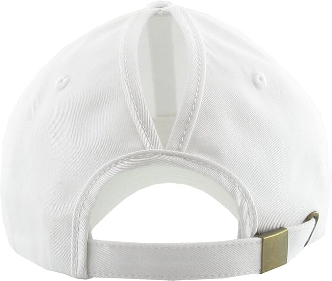 Classic Plain Ponytail Messy High Bun Headwear Adjustable Cotton Trucker Mesh Glitter Hat Baseball Cap