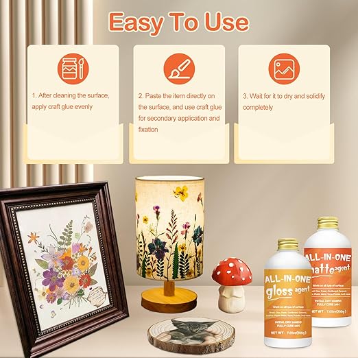Crafts Sealer Gloss Finish, 200ml All Purpose Craft Glue, and Finish, All in - Image 6