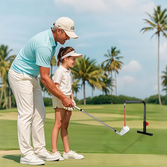 Golf Swing Trainer, Golf Training Aid, Durable Metal Practice Golf Swing Training Aid, Golf Practice Equipment, Golf Swing Trainers, Golf Accessories for Gift, Golf Gifts for Men