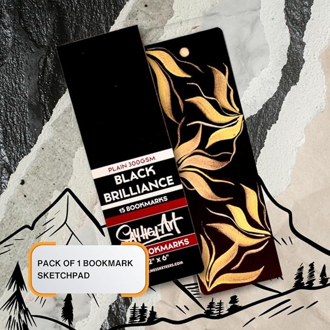 300GSM Deep Black Bookmark Sketchpads, Suitable - Image 2