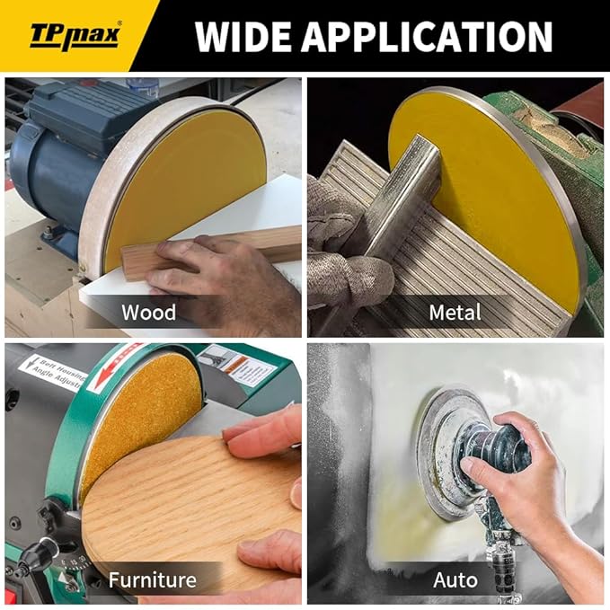 6-Inch 80-Grit Gold PSA Sanding Discs, 40 Pack – Pro-Grade Self-Adhesive - Image 7