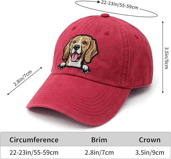 Pet Dog Lover Gifts,Embroidered Dog Baseball Hats for Men Women Dad Mom