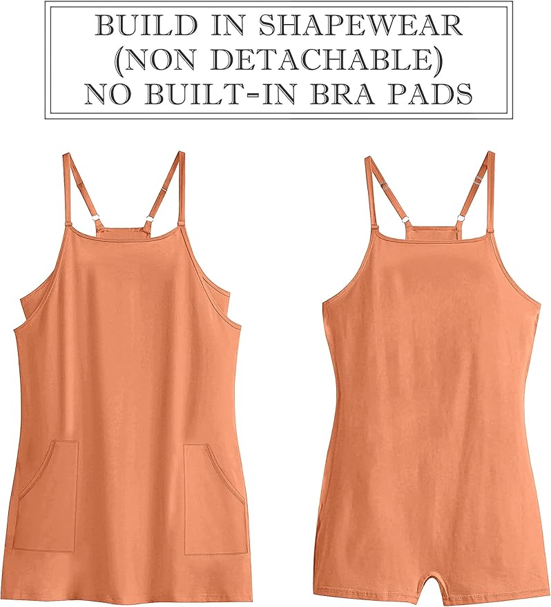 ANRABESS Women Summer Dress 2026 Beach Vacation Outfits Tennis Athletic Workout Romper Dress Built in Shorts Travel Clothes
