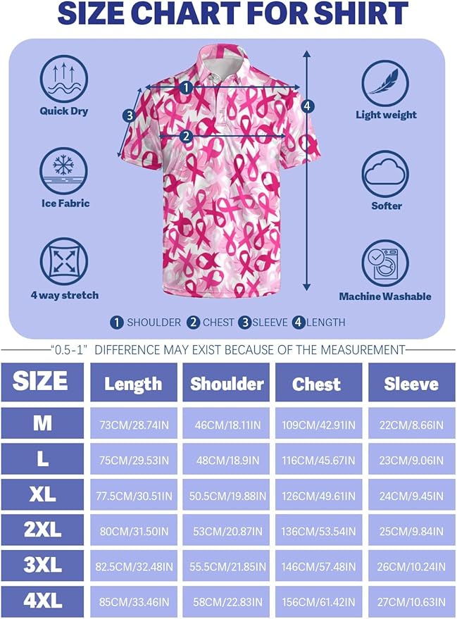 HUURAY Funny Golf Polos for Men Funny Print Short Sleeve Shirts Quick Dry Polo Shirts Hawaiian Shirt Performance Golf Outfits