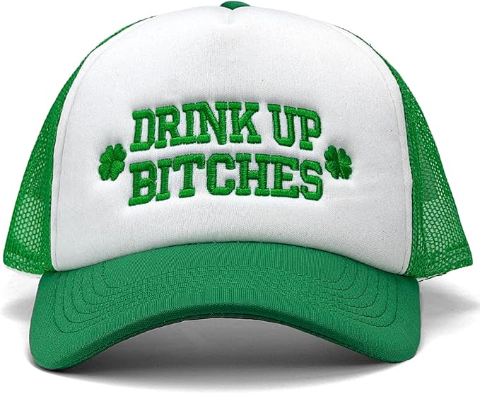 St Patricks Day hat Green Baseball Cap Shamrock Embroidered for man Women Funny