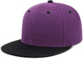 CHOK.LIDS Flat Bill Visor Classic Snapback Hat Blank Adjustable Brim High Top End Trendy Color Style Plain Tone Baseball Cap
