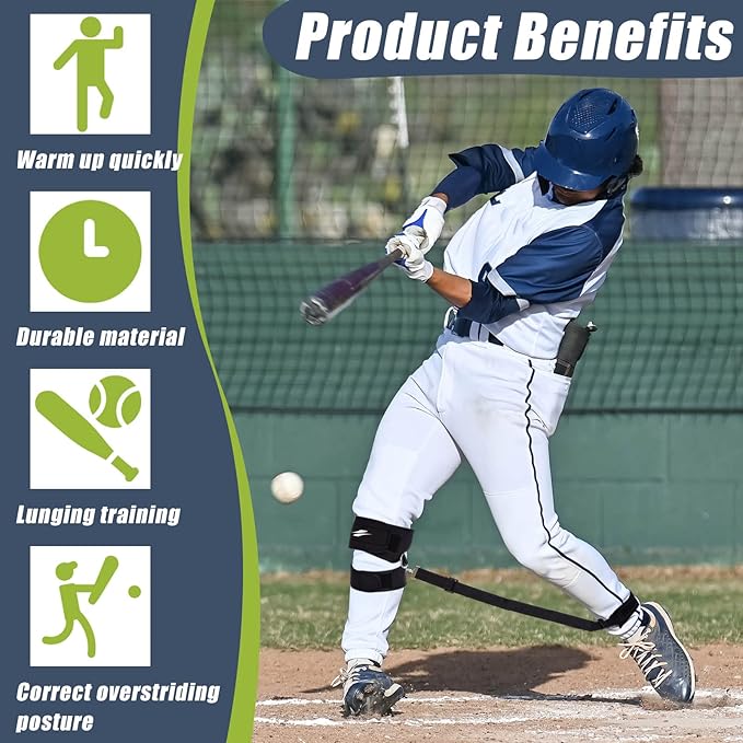 Wettarn Baseball Training Aid Softball Training Harness Baseball Practice Equipment for Stepping Out Leg Pulling Out Overstriding Lunging