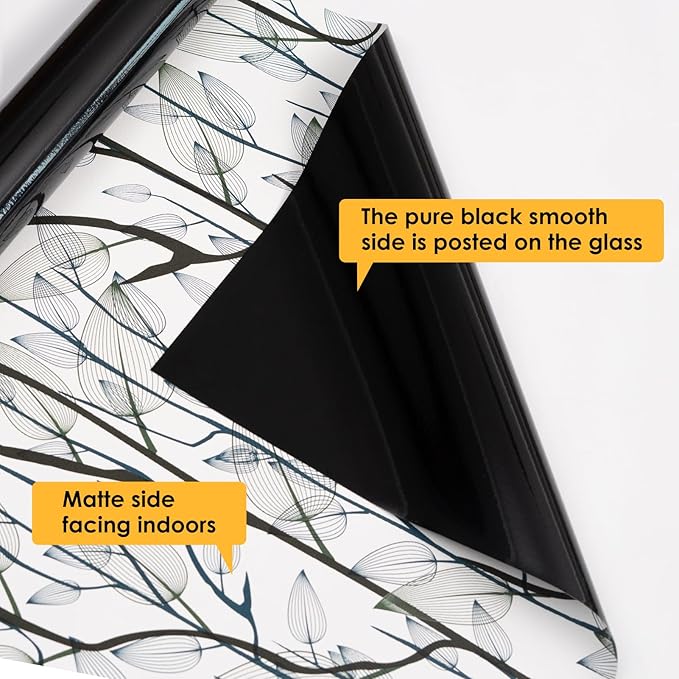 Leaf Pattern Window Tint with Installation Tools, Sun Blocking Window Tint - Image 8