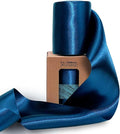 LaRibbons Navy Satin Ribbon 3 Inch 10 Yards Double Faced Luxury Navy Silk Ribbon by LaRibbons