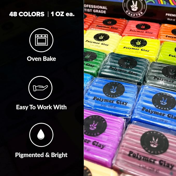 Oven Bake Polymer Clay Set, 48 Colors Modeling Clay Kit - Image 3