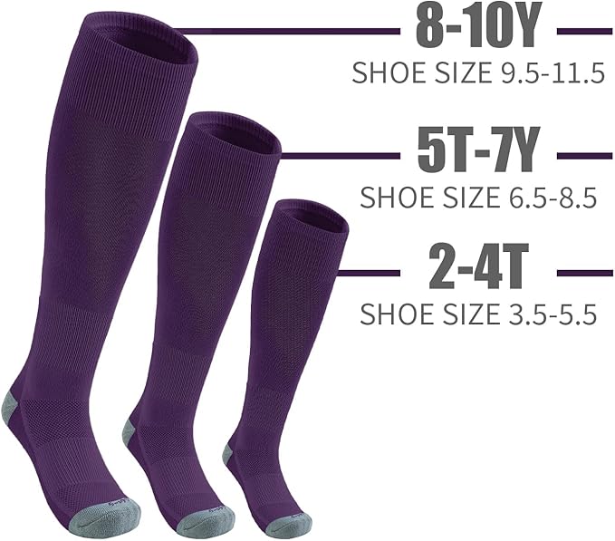 QBK Youth Baseball Socks & Belt Combo Set for Kids 2-16 Years -Softball/Tee Ball Accessories (1 Pair + 1 Belt, Unisex)