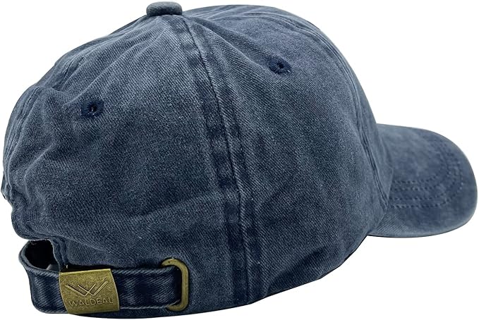 Waldeal Women's Embroidered Dad Hat, Adjustable Vintage Washed Cotton Baseball Cap for Men