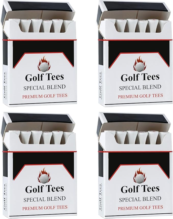 Premium Bamboo Golf Tee 83mm (3.25") Tees | Golf Gifts for Men | Funny Golf Accessory for Golfers | Vintage-Style Tee Case Golf Accessories for Men or Women