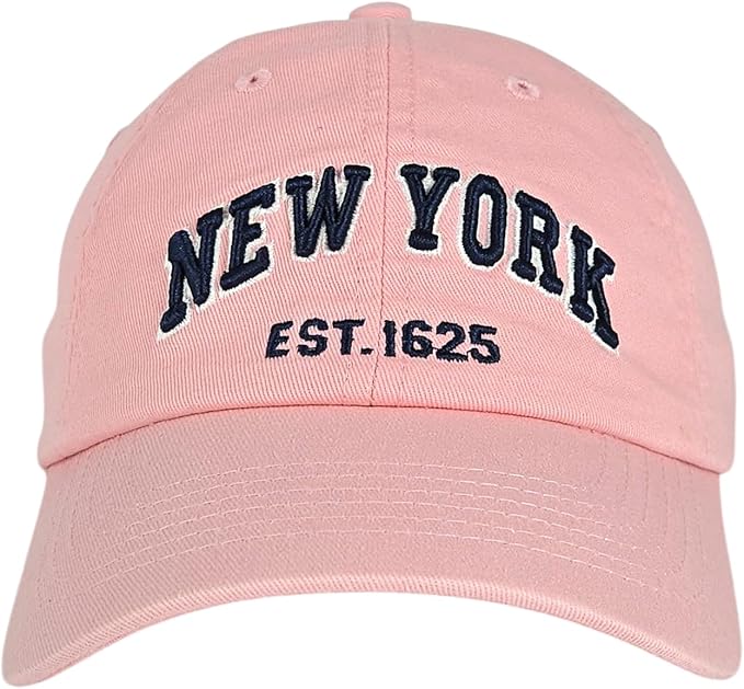 Elidan NY Dad Hat New York EST.1625 Cotton Cap, Adjust Buckle Strap, Unstructured Low-Profile NY Baseball Cap for Men & Women