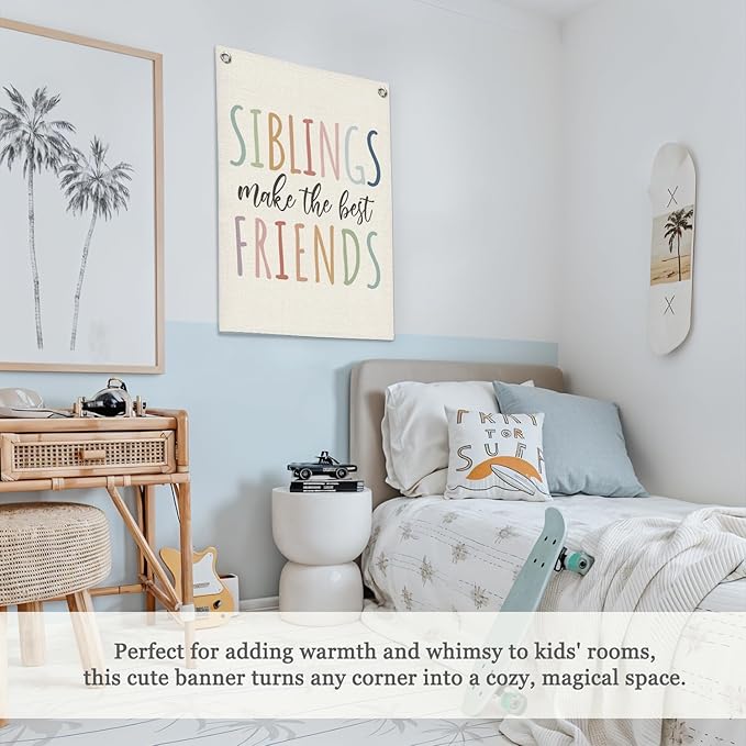 Kids Room Decor, Sisters Make The Best Friends, Boho Girls Bedroom Playroom - Image 4