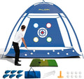 FILORI Golf Practice Net 10x7FT - Golf Hitting Net with Tri-Turf Mat, 8 Balls, Tee & Carry Bag, Indoor/Outdoor Backyard Training for Driving Chipping Swing, Ideal Gifts