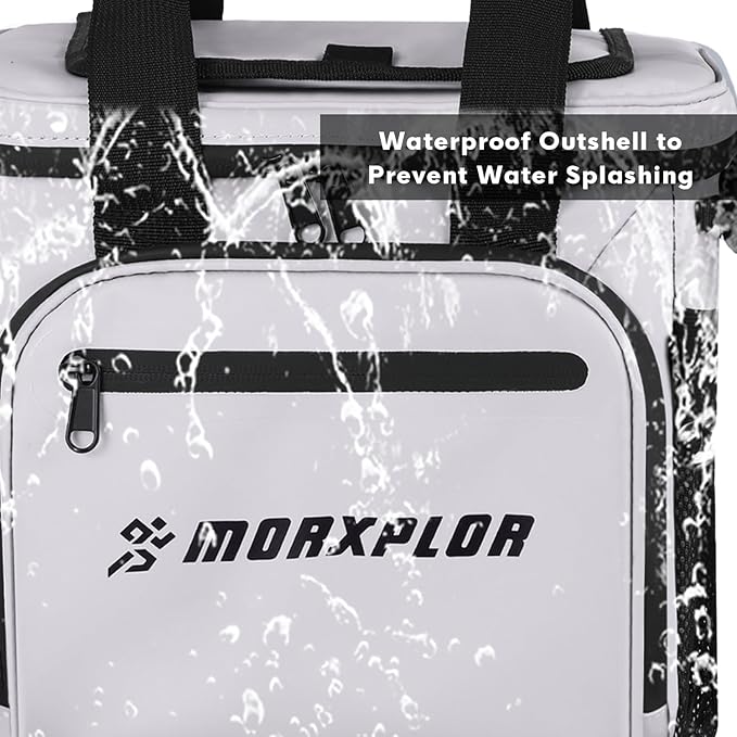 MORXPLOR Golf Cart Cooler with Magnetic Lid 12-Can Insulated Soft Cooler Bag Collapsible for Golf Cart,Golf Accessories,Lunch Camping Cooler Insulated Lunch Bag with Adjustable Shoulder Strap