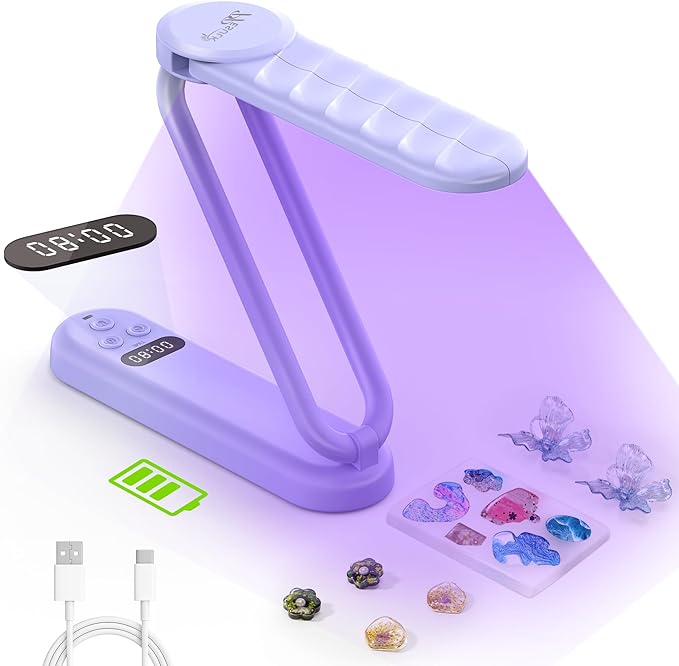 PPESULK Cordless UV Light for Resin Curing, 3000mAh Rechargeable Fast UV Light by PPESULK