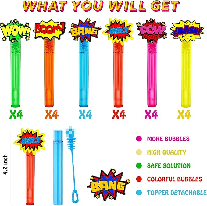 Superhero Party Favors, Cool Bubble Wand - Image 3