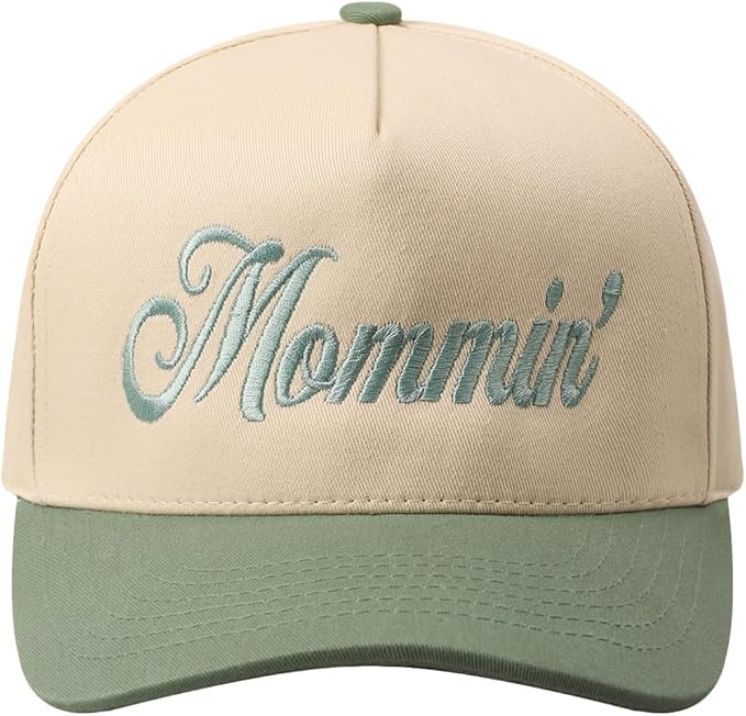 MIRMARU Two-Tone Vintage Canvas Trucker Hats for Men & Women, Adjustable Size Baseball Caps with Trendy Embroidered Design