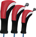 Wood Headcover Golf Club Covers Driver Headcovers Nylon Head Covers Designed to Fit All Woods - 3/4/5/6 Pack/Set Golf Accessories Suitable for Men and Women