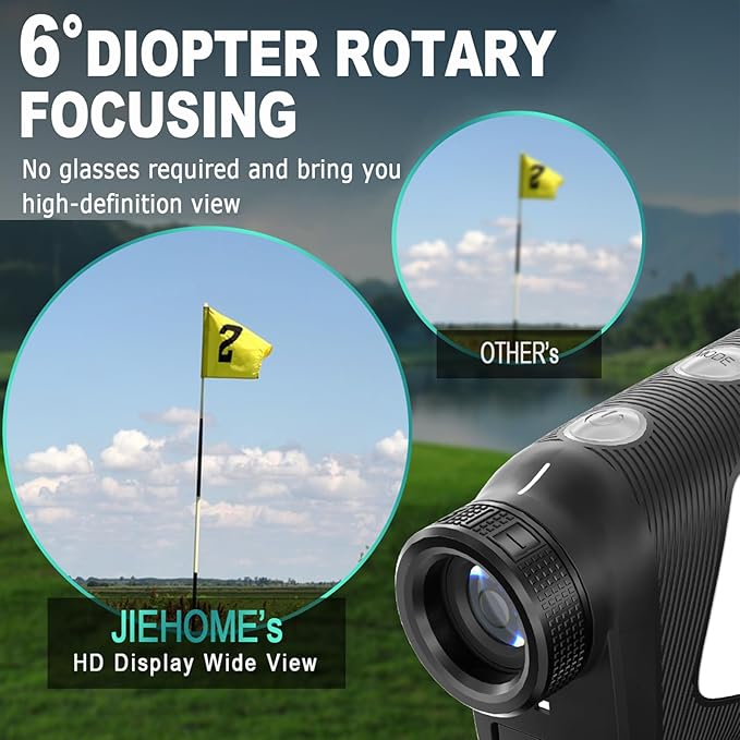 Golf Rangefinder 800/1100 Yards Range Finder with Slope Flag-Lock Vibration Continuous Scan Rechargeable - Tournament Legal Golf Laser Rangefinders Golfing Accessories for Men Women
