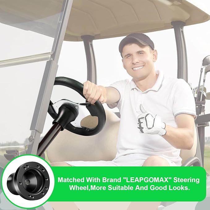 EZGO Steering Wheel Adapter fit EZGO TXT/RXV/Marathon/Medalist Golf Carts Steering Wheel Adapter Golf Cart Accessories(Black)