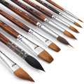 Watercolor Brushes Professional, Fuumuui 9pcs Sable Paint Brushes & Natural by FUUMUUI