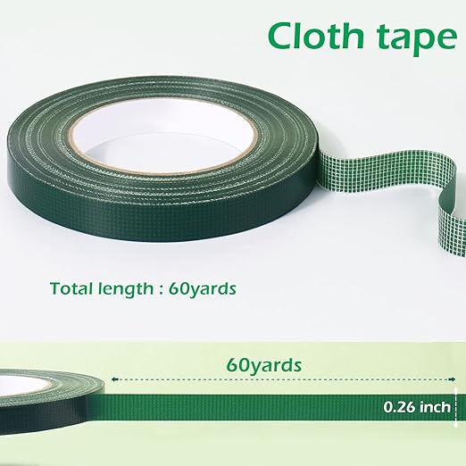 GLAMFIELDS Floral Tape Green, Flower Wrap Adhesive Waterproof Tape - Image 2