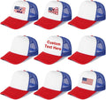 Echolife 9 Pack Sublimation Blanks Baseball Cap Adjustable Polyester Mesh Cap Trucker Hats for Adults Kids Youth