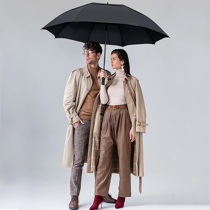 ZOMAKE Golf Umbrella Windproof, Extra Large Oversized Heavy Duty Double Canopy for Rain, Sports Games & Push Cart(51/54/62/68/72Inch)