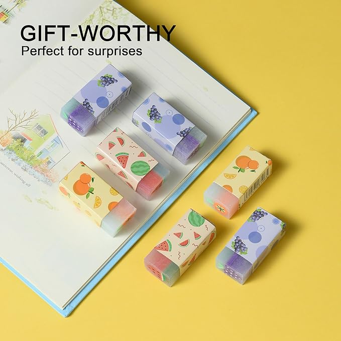 HILAZA 18Pcs Cute Fruit Erasers - Image 6
