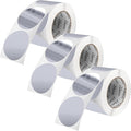 Perco Metallic Silver 3" Round Circle Dot Sticker Labels by Perco