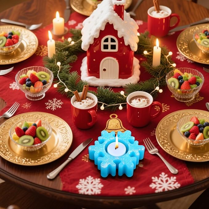 2PCS Christmas Resin Molds Snowflake Silicone Resin Mold - Image 6