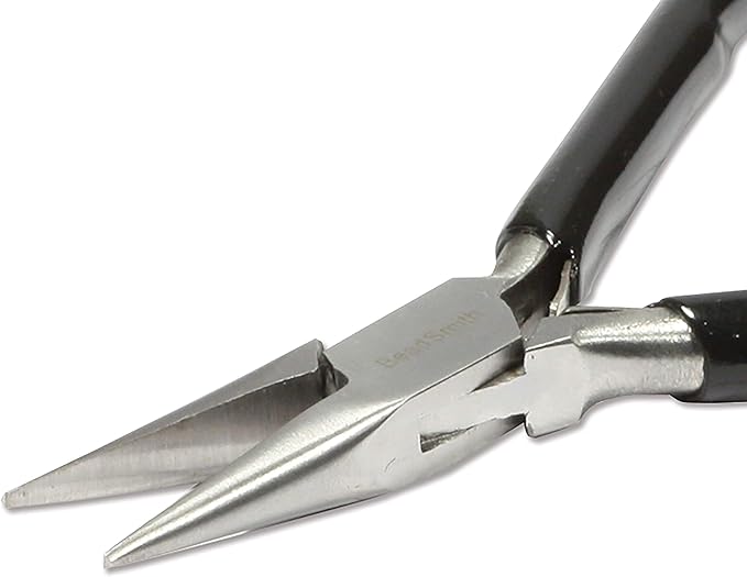 The Beadsmith Chain Nose Pliers – Extra Fine Tips – 4.5 inches – PVC Grip Handle - Image 4