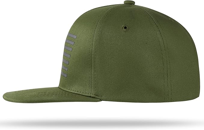 UALON Baseball Cap, Snapback Trucker Hat for Men & Women with American Flag and Adjustable, Breathable Mesh, Flat Bill Hats