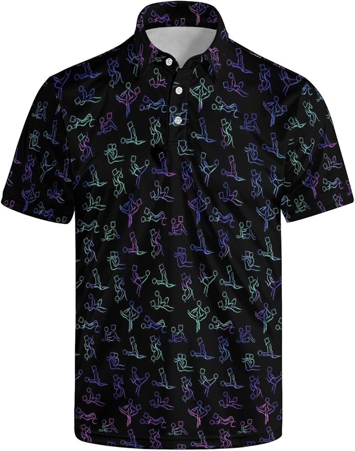 Mens Golf Shirts Golf Polo Shirts for Men Short Sleeve Polo Shirts Golf Gifts