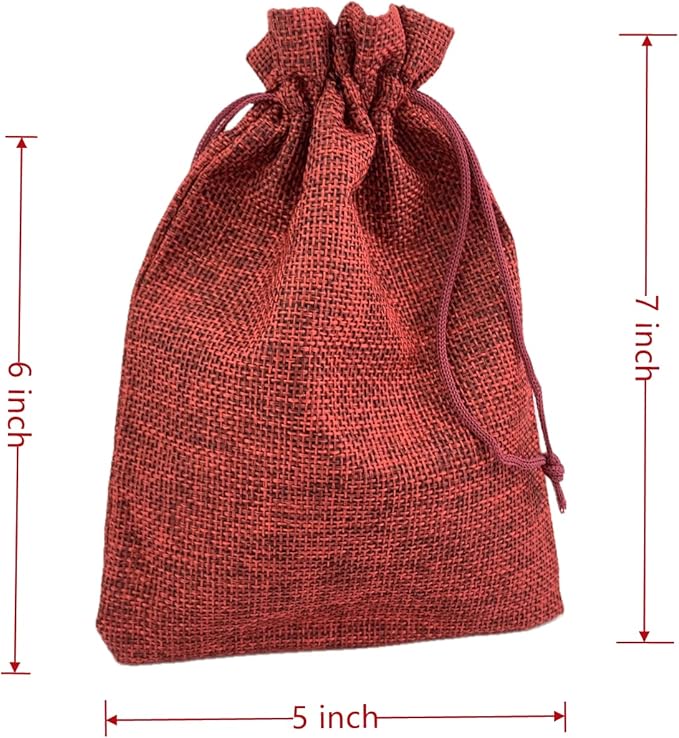 Palmhomee Pack of 25 Burlap Gift Bags - Image 3