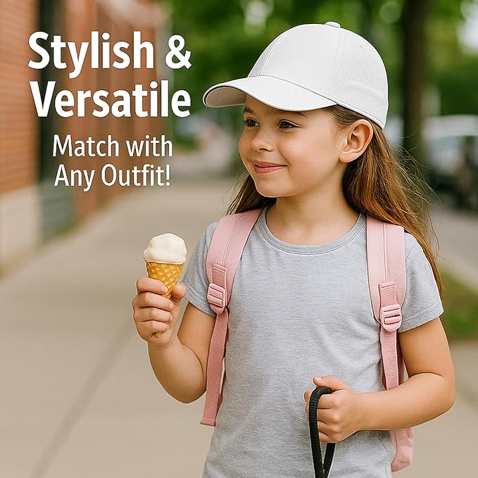 Girls Criss Cross Ponytail Hat Mesh Baseball Cap Kids Quick Dry Ponycap Hats Outdoor Summer Sports Hat Age 7-12